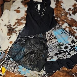 Dolcezza Patchwork Style Dress Sz L